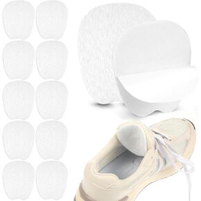 5 Pairs Felt Tongue Pads Cushion for Shoes, Soft Self-Adhesive Tongue Pads for Shoes, Non Slip Tongue Cushion Inserts, Shoe Tongue Pads, Felt Shoe Pads for Men and Women, Size Large, White