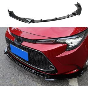 مفسد شفة الوفير الأمامي ملاءمة لتويوتا كورولا سيدان L/LE/XLE 2020 2021 2022 2023 Gloss Black 3PCS Accessories Air Chin Body Kit