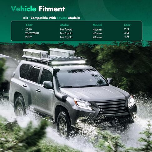 طقم Scitoo Air Compless Snorkel Snorkel Fit لعام 2010 لـ Toyota for 4Runner Car Snorkel Kit Assolbly Air Ram Snorkel Kit Present in Saudi Arabia
