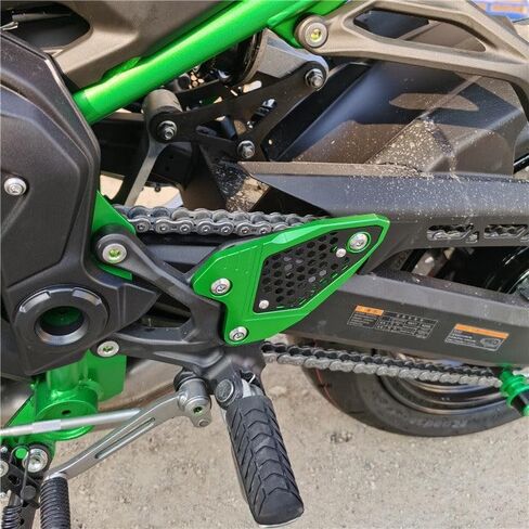 Fit For KAWASAKI Ninja 500 Ninja 400 Z400 Z500 2018-2023 2024 CNC Aluminum Motorcycle Foot Peg Protector Heel Guard Footrest Rear Set Heel Plates Guard Protector (Green) in Saudi Arabia