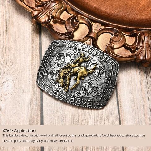 Western Cowboy Belt Buckle for Men Women, Horse Belt Buckle American Religious Belt Buckles Jeans Accessory in Saudi Arabia