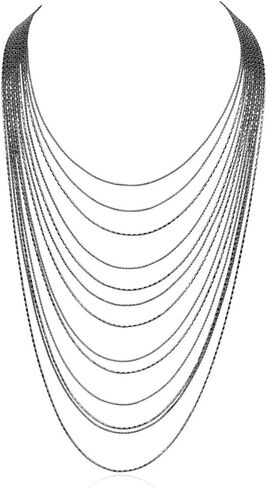 Riah Fashion Bohemian Multi Layer Detive Necklace - Gypsy Layered Strand Drap in Saudi Arabia