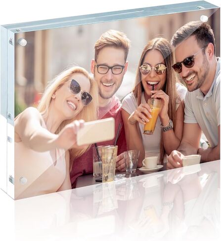 ملصقات العطلات 33pcs ، إطار صورة أكريليك 5 × 7 ، إطارات صور مغناطيسية أكريليك واضحة ، هدية إطار عرض DIY على الوجهين ليوم الأم/حفلات الزفاف/ديكور المنزل ， حماية إطار الصورة (16 مم) in Saudi Arabia