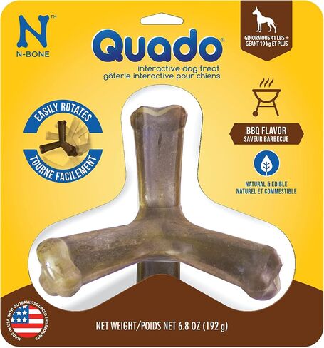 N-Bone Quado Interactive Chew, Pumpkin Flavor, Ginormous, 7oz in Saudi Arabia