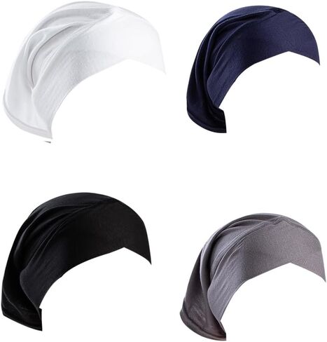 LMVERNA 4 قطع غطاء الحجاب المسلم للنساء عمامة عبر الحدود تحت سقف قبعات أنبوب القميص الإسلامي الإسلامي الإسلامي in Kuwait