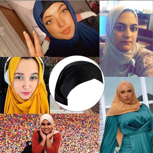 LMVERNA 4 Pieces Muslim Hijab Cap for Women Cross-Border Turban Underscarf Undercap Bonnet Islamic Jersey Tube Caps in Saudi Arabia