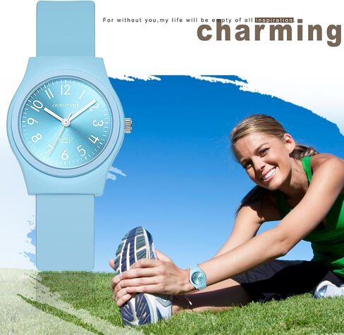 Avaner Silicone Strap Wrist Hatse Tenshand Quartz Candy Color Sports Wristwatch in Kuwait
