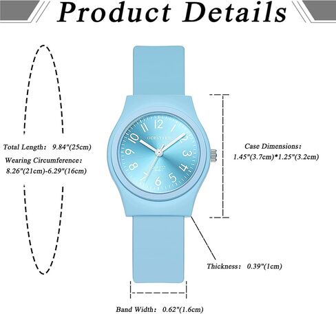 Avaner Silicone Strap Wrist Hatse Tenshand Quartz Candy Color Sports Wristwatch in Kuwait