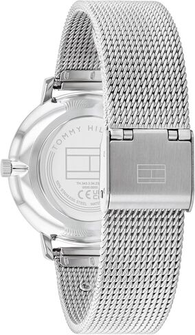 Tommy Hilfiger Women's Slim Quartz Watch, Stainless Steel Mesh Bracelet, Water Resistant 3 ATM, Elegant Minimal Design, Gift for Her, 35mm in Saudi Arabia