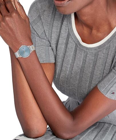 Tommy Hilfiger Women's Slim Quartz Watch, Stainless Steel Mesh Bracelet, Water Resistant 3 ATM, Elegant Minimal Design, Gift for Her, 35mm in Saudi Arabia