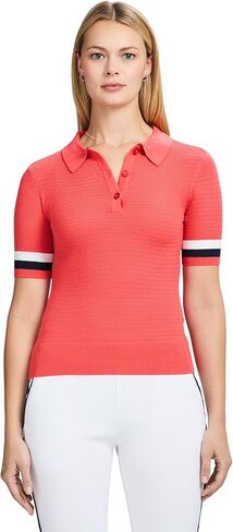 IZOD Women's Short Sleeve Sweater Performance Stretch Golf Collared Polo in Saudi Arabia
