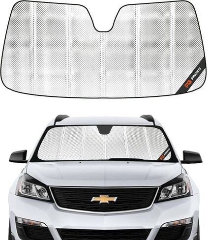 Windshield Sun Shade for 2017-2023 GMC Acadia. 2024 Upgrade Reflective Aluminum Film Front Window Sunshade for Maximum Interior Protection in Kuwait