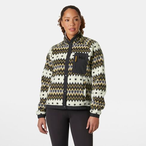 Helly -Hansen Imperial Print Pile Snap Women's Jacket - سترات خارجية أنيقة ودافئة للمغامرات الشتوية in Saudi Arabia