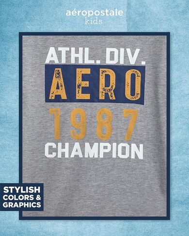 AEROPOSTALE Boys Active Shorts Set - 3 Piece Short Sleeve Active Jersey Tees and Performance Jersey Dolphin Shorts (8-12) in Saudi Arabia