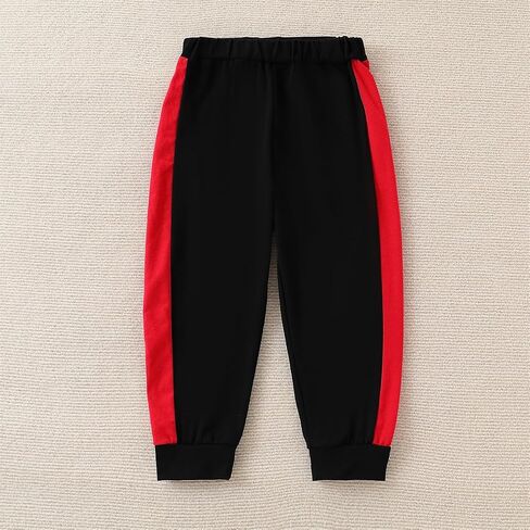 Kid Young Boy Clothes Outfits Casual Crew Neck Colorblock Short Sleeve Top 2pc Summer Fall Pants Set in Saudi Arabia