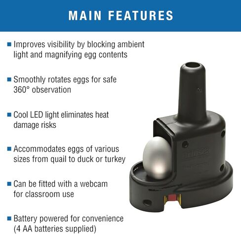 Brinsea Products Candling Lamp for Monitoring The Development of The Embryo within The Egg in Kuwait