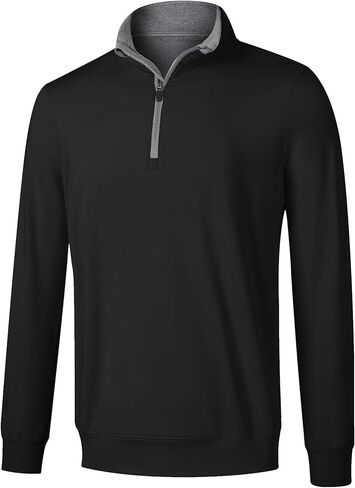الرجال 1/4 ZIP Pullover UPF 50+ Long Sleeve Golf Tirts Sun Protect in Kuwait