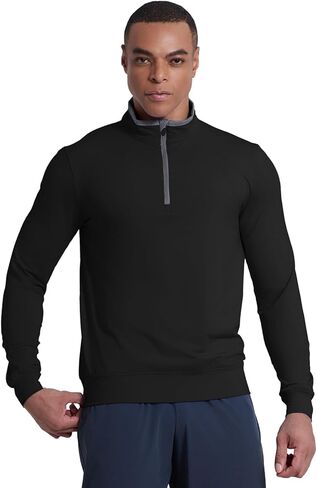 الرجال 1/4 ZIP Pullover UPF 50+ Long Sleeve Golf Tirts Sun Protect in Kuwait
