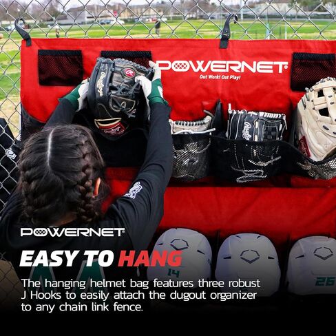 PowerNet Ultimate Coaching Team Bundle | Magnetic Lineup Board | Hanging Helmet Organizer | Fence Caddy for 12 Bats in Saudi Arabia