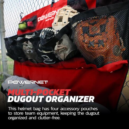 PowerNet Ultimate Coaching Team Bundle | Magnetic Lineup Board | Hanging Helmet Organizer | Fence Caddy for 12 Bats in Saudi Arabia