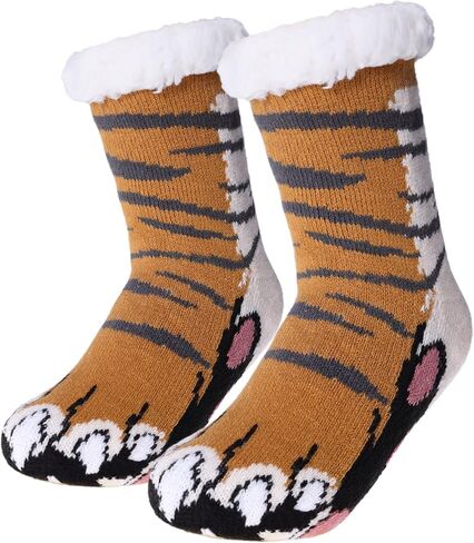 MQELONG Kids Slipper Fuzzy Socks Boys Girls Fluffy Fleece Lined Warm Plush Sherpa Winter Non Slip Christmas Home Socks in Saudi Arabia