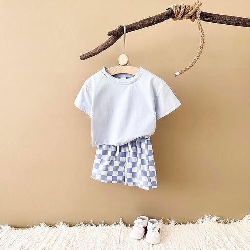 4Piece Baby Boys Summer Set Toddler Cotton Outfits 2 Short-Sleeve Tops + 2 Shorts in Saudi Arabia