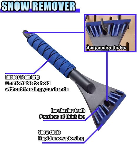 Ice Scraper for Car Windshield, No Scratch Car Window Frost Scraper with Foam Handle, Snow Removal Tool Accessories for Car, SUV, Truck (Green) in Saudi Arabia