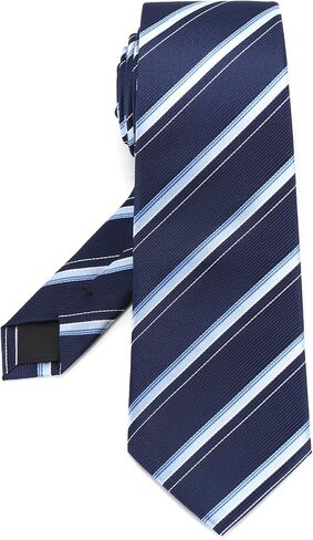63'' XL Men's Plaid Striped Tie Extra Long Check 3.35" (8.5CM) Necktie Big and Tall Ties For Men with Gift Box in Saudi Arabia