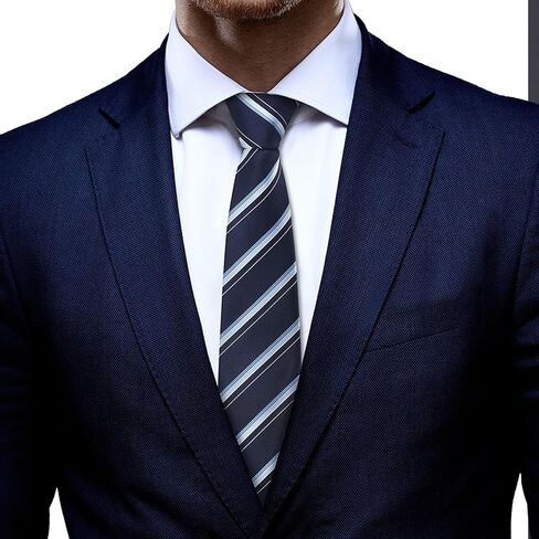 63'' XL Men's Plaid Striped Tie Extra Long Check 3.35" (8.5CM) Necktie Big and Tall Ties For Men with Gift Box in Saudi Arabia