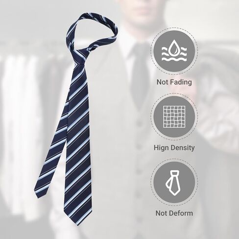 63'' XL Men's Plaid Striped Tie Extra Long Check 3.35" (8.5CM) Necktie Big and Tall Ties For Men with Gift Box in Saudi Arabia