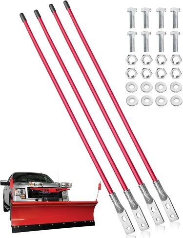 36 Inch Snow Plow Markers Blade Guides Fit for Blizzard Boss Western Snowplows Pickup Truck SUV UTV ATV, Orange 3/4'' Thickened Steel Wire Stainless Steel Joint, 2 Sets in Saudi Arabia