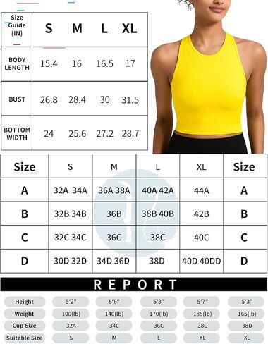 RUNNING GIRL Sports Bras for Women High Impact Seamless Ribbed Longline High Neck Workout Crop Tank Tops in Saudi Arabia