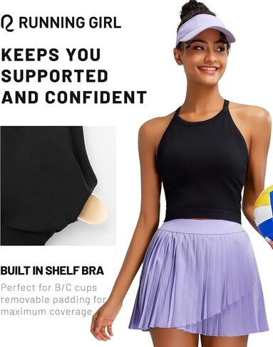 RUNNING GIRL Sports Bras for Women High Support Longline Sports Bra High Impact Workout Tank Tops Yoga Bra with Built in Bras in Saudi Arabia