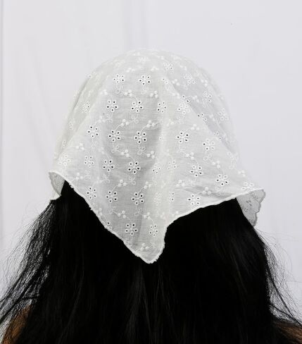 Hair Bandanas for Women Trendy Bandana Head Kerchief for Women’s Hair Cute Hair Scarf Headband White Adjustable Bandana in Kuwait