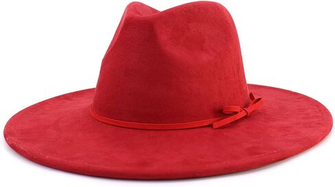 Fedora Hat for Women and Men, Classic Winter Wide Brim Felt Panama Hat Adjustable Suede Western Jazz Cap in Saudi Arabia