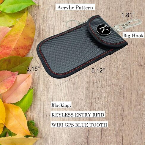 Car Key Faraday Bags, Faraday Pouch, Car RFID Blocking Holder Key Fob Protector Cage, Signal Block Anti-Theft Fob Case (US Flag, Black) in Saudi Arabia