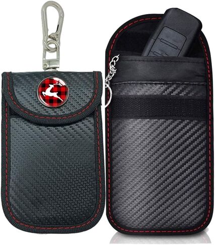 Car Key Faraday Bags, Faraday Pouch, Car RFID Blocking Holder Key Fob Protector Cage, Signal Block Anti-Theft Fob Case (US Flag, Black) in Saudi Arabia