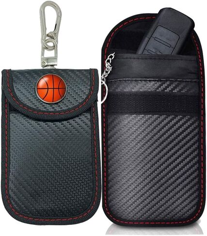 Car Key Faraday Bags, Faraday Pouch, Car RFID Blocking Holder Key Fob Protector Cage, Signal Block Anti-Theft Fob Case (US Flag, Black) in Saudi Arabia