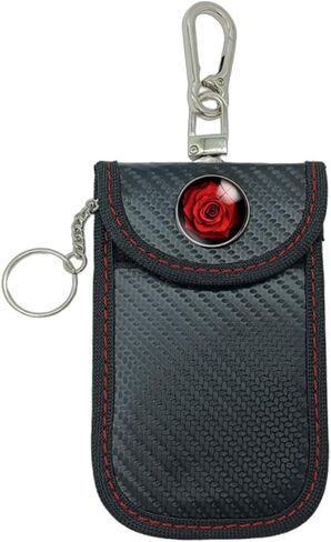 Car Key Faraday Bags, Faraday Pouch, Car RFID Blocking Holder Key Fob Protector Cage, Signal Block Anti-Theft Fob Case (US Flag, Black) in Saudi Arabia