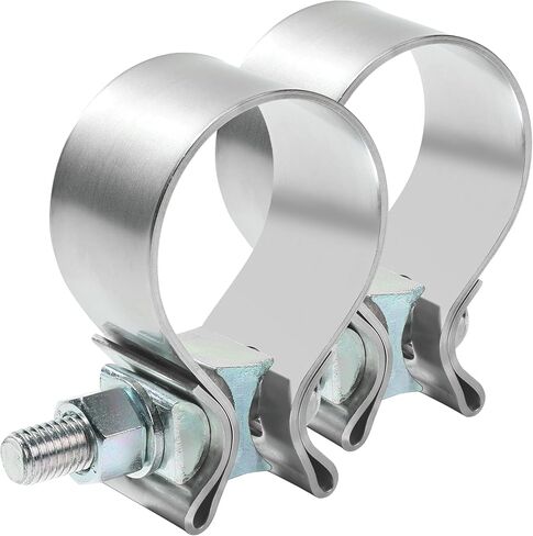 ESEWALAS 2 Pack Stainless Steel Narrow Band Exhaust Seal - 2.5 inch Muffler Clamp for Exhaust Resonator Repair Project in Saudi Arabia