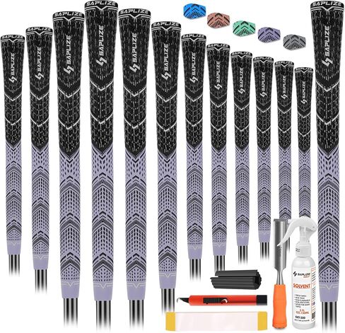 مقابض جولف Saplize Cross Cord 13 حزمة، تصميم مبتكر مضاد للانزلاق، 13 مقابض نادي جولف هجين، سلسلة CL09، أرجواني متوسط ​​الحجم in Saudi Arabia