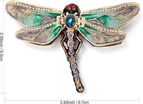 Hand Painted Enamel Hinged Trinket Box, Unique Mini Ring Necklace Jewelry Organizer, Classical Antique Bejeweled Storage, Figurine Collectible Keepsake Home Decor (Hummingbird on Box) in Saudi Arabia