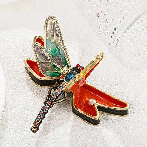 Hand Painted Enamel Hinged Trinket Box, Unique Mini Ring Necklace Jewelry Organizer, Classical Antique Bejeweled Storage, Figurine Collectible Keepsake Home Decor (Hummingbird on Box) in Saudi Arabia