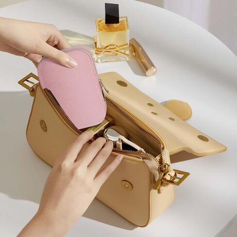 صندوق مجوهرات الفانيلا ، علبة مجوهرات السفر مع المرآة ، سفر منظم المجوهرات الصغيرة المحمولة لأقراط مسمار ، حلقات ، قلادات ، أساور ، 6.3 "× 4.5" × 2 "، الأخضر in Kuwait