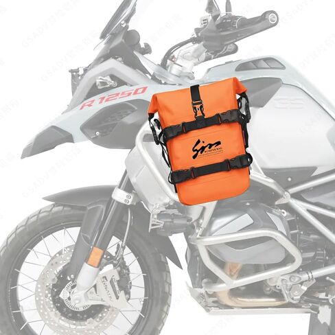 حقيبة سرج دراجة نارية 8L/10L/12L أسود PVC مقاوم للماء حقيبة دراجة نارية مع حزام قابل للتعديل in Kuwait