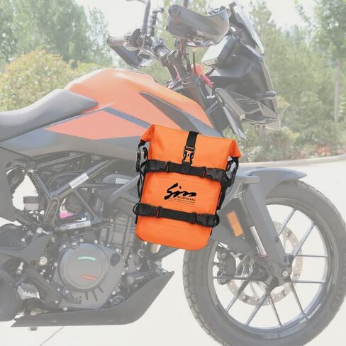 حقيبة سرج دراجة نارية 8L/10L/12L أسود PVC مقاوم للماء حقيبة دراجة نارية مع حزام قابل للتعديل in Kuwait
