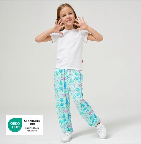 Bamboo Viscose Girls Pajama Pants Soft and Comfy Lounge Pajama Bottoms with Pockets in Saudi Arabia
