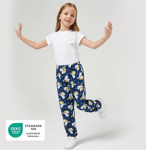 Bamboo Viscose Girls Pajama Pants Soft and Comfy Lounge Pajama Bottoms with Pockets in Saudi Arabia