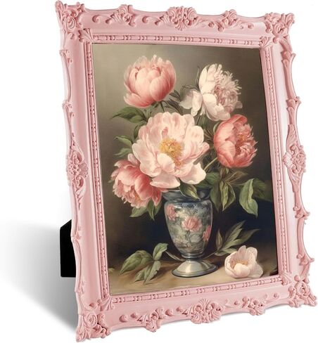 8x10 Vintage Picture Frame, Black Hand-Crafted Resin Picture Frame with Easel & Hook, Home Décor for Tabletop Wall Hanging in Saudi Arabia