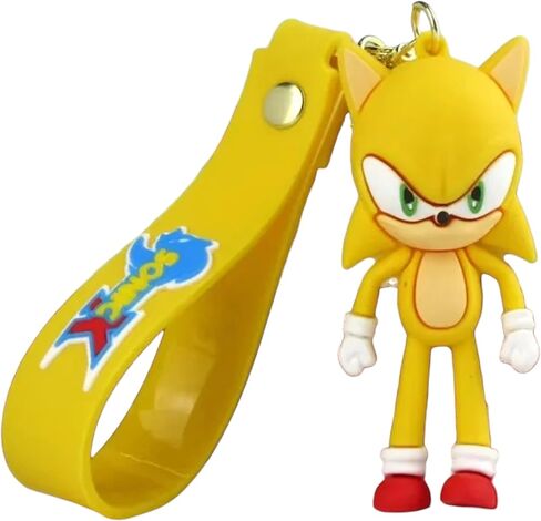 Sonic Keychain Kawaii Mini Figure Series Superhero Comic Book Character Movie Blue & White The hedgehog Shadow in Saudi Arabia